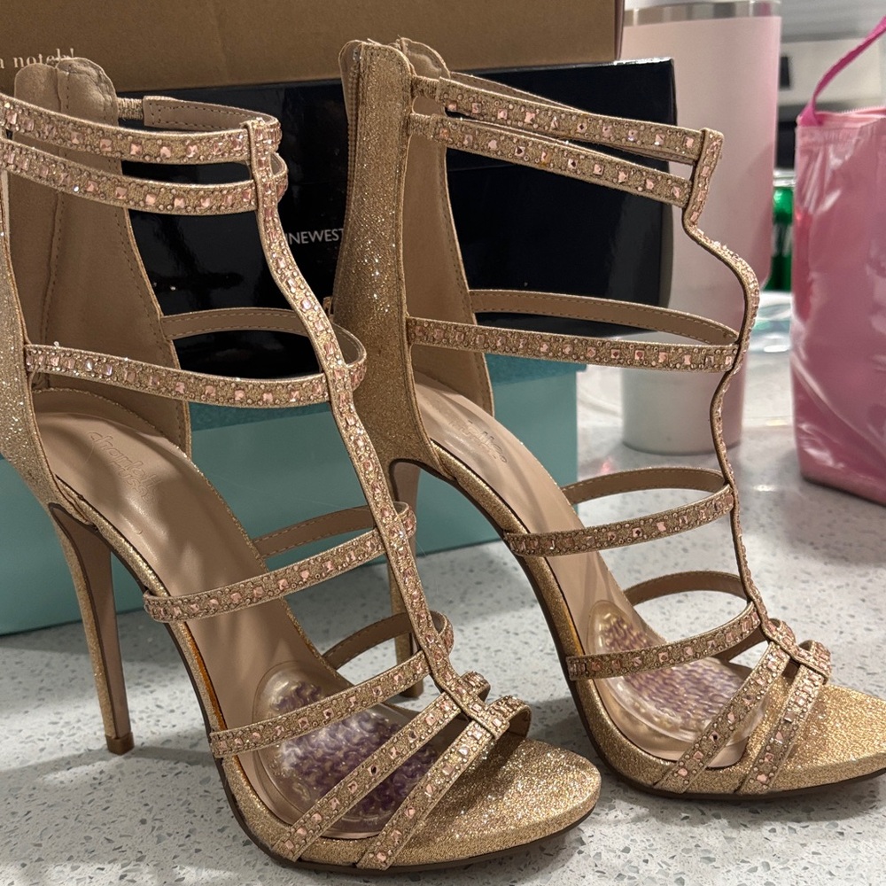Charlotte Russe Glittering Strappy Heels